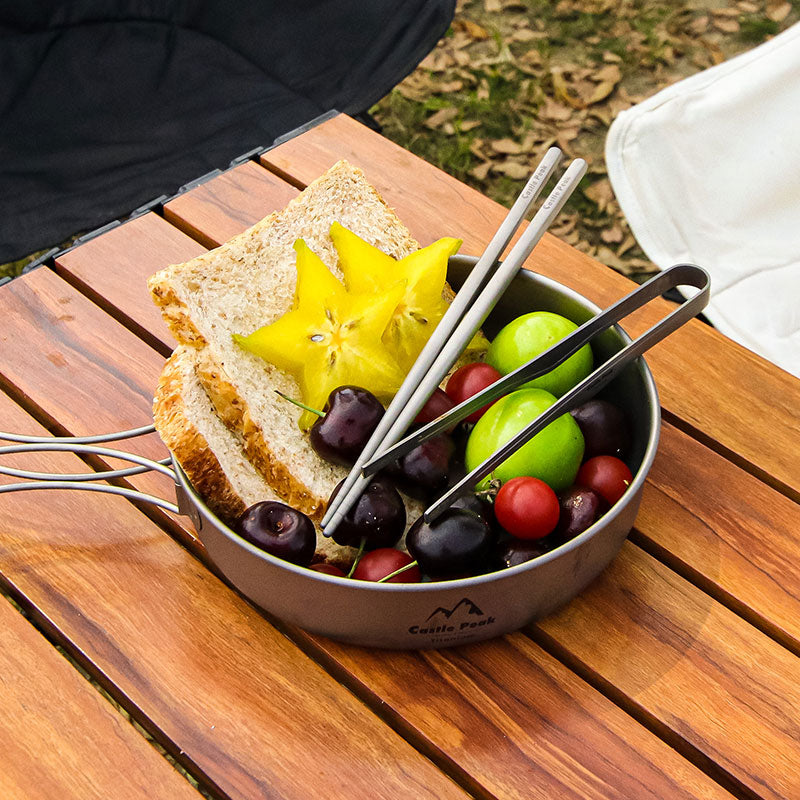 Titanium alloy barbecue tongs