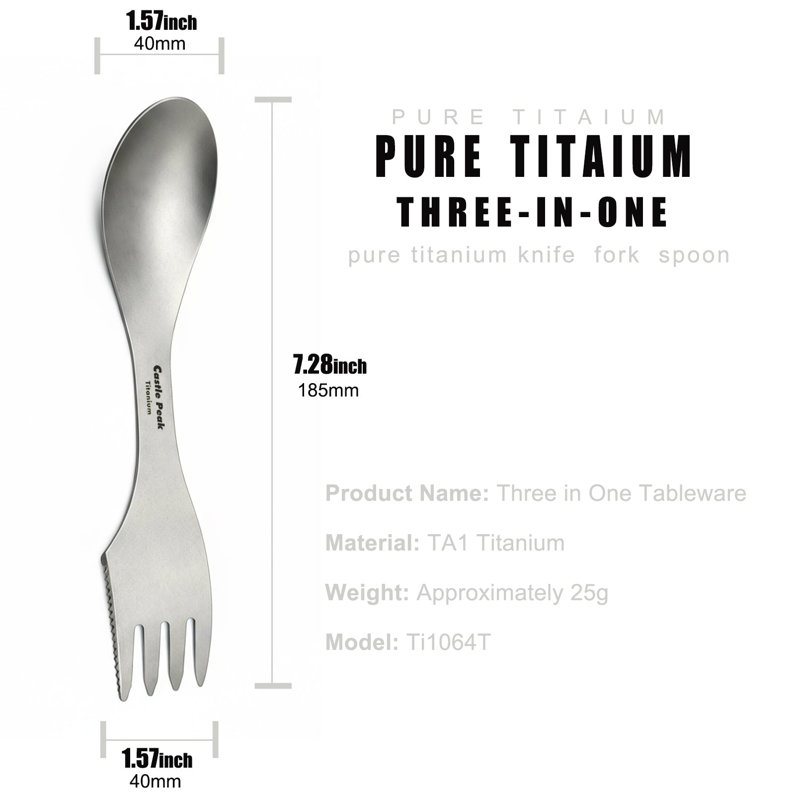 Titanium Utensils 3in1