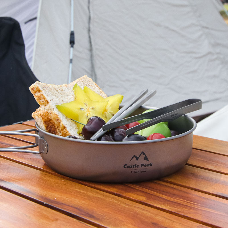 Titanium alloy barbecue tongs