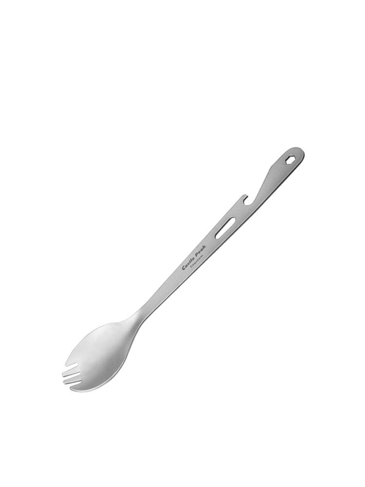 Titanium alloy bottle opener, fork, and spoon