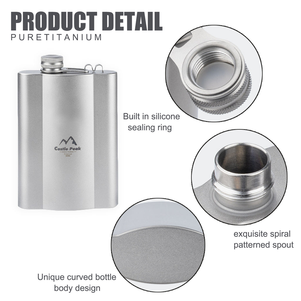 Titanium alloy hip flask