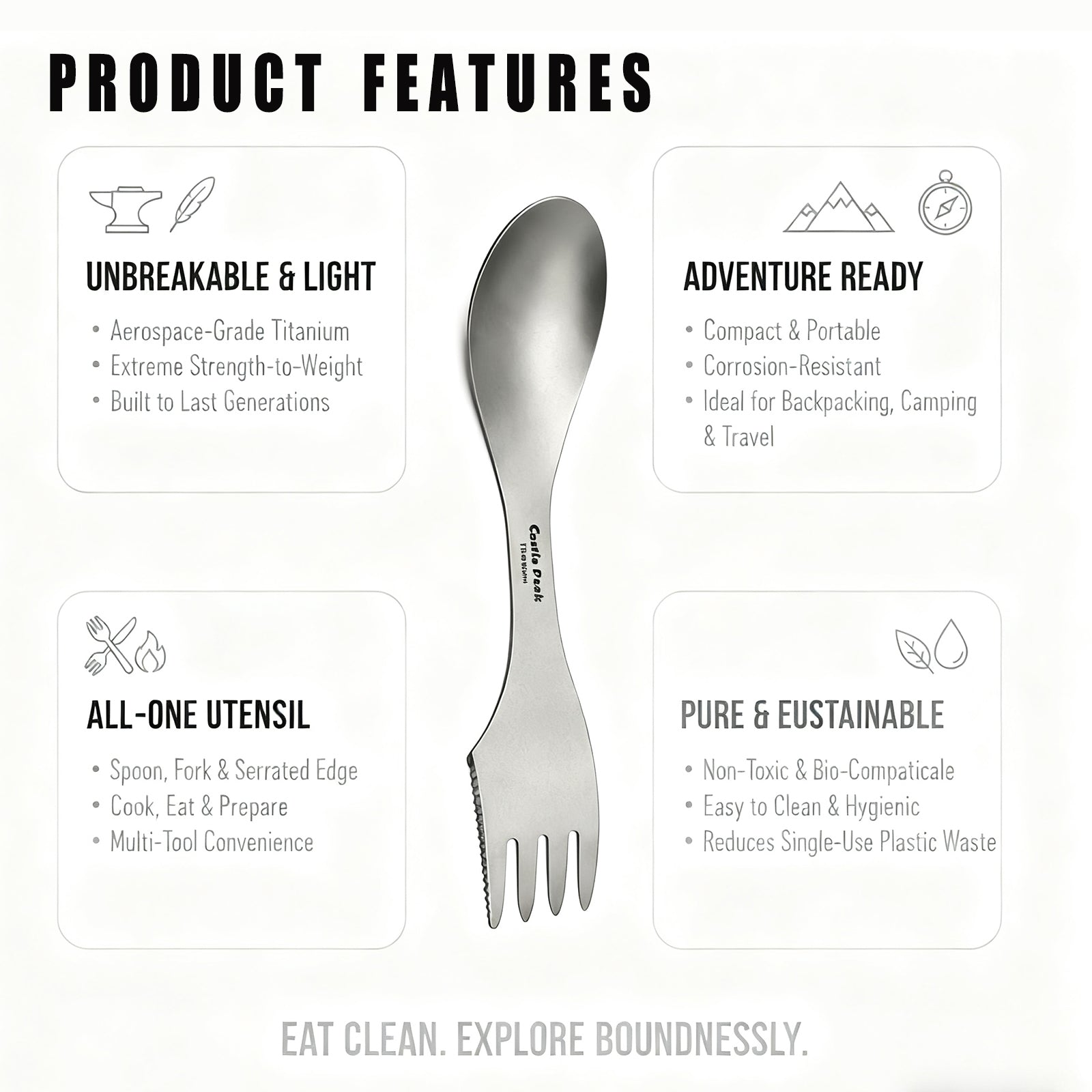 Titanium Utensils 3in1