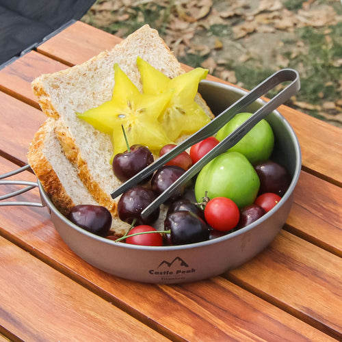 Titanium alloy barbecue tongs