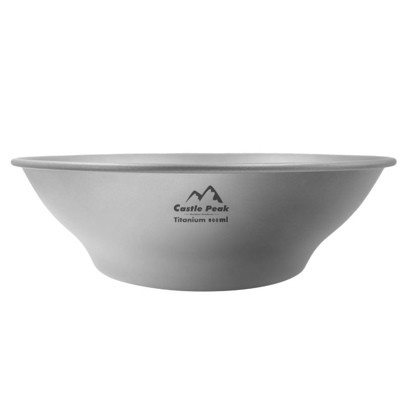 Titanium alloy bowl, plate, and dish set