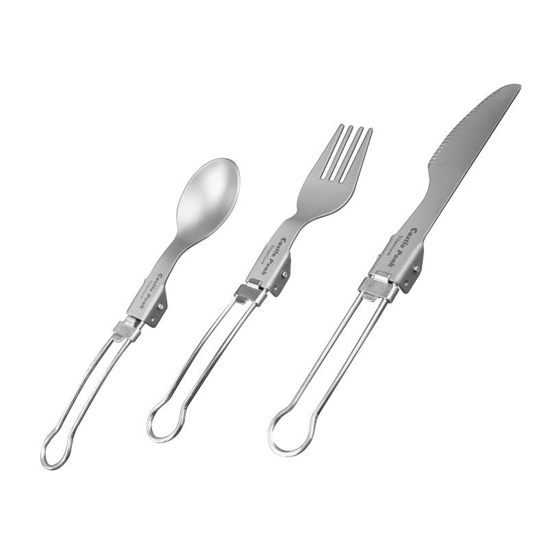 Folding knife, fork, and spoon set