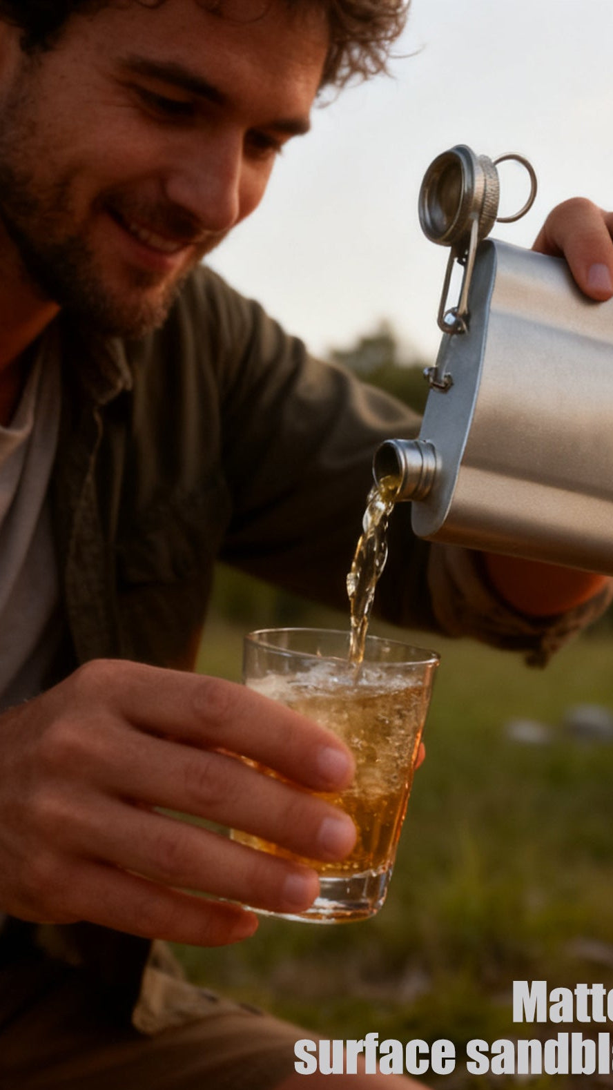 Titanium alloy hip flask
