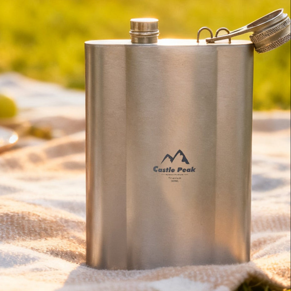 Titanium alloy hip flask