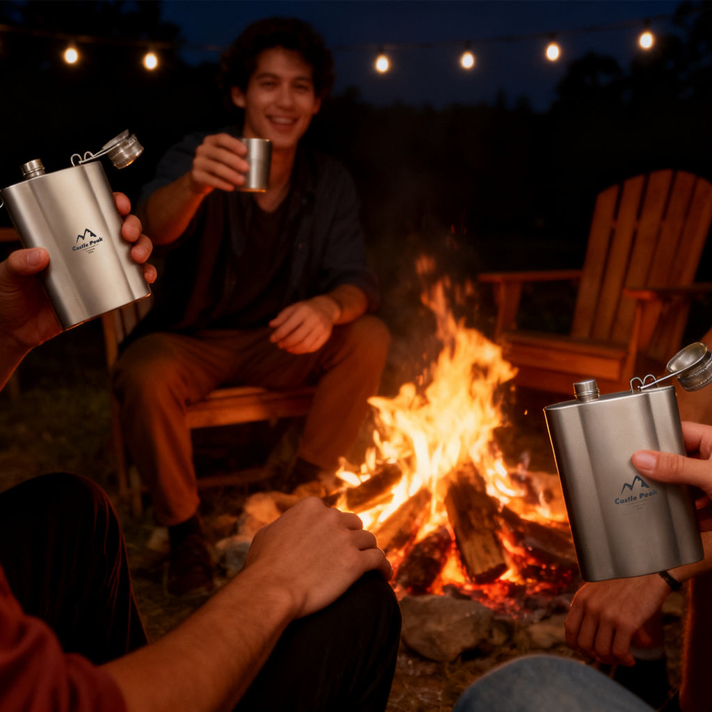 Titanium alloy hip flask