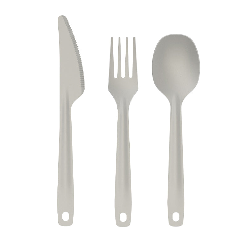 Titanium alloy knife, fork, and spoon set